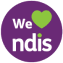 We Love ndis badge